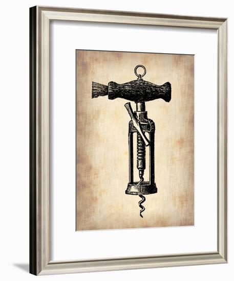 Vintage Wine Opener 4-NaxArt-Framed Art Print