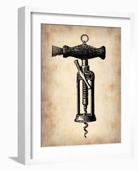 Vintage Wine Opener 4-NaxArt-Framed Art Print