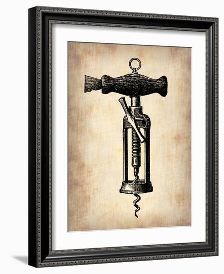 Vintage Wine Opener 4-NaxArt-Framed Art Print