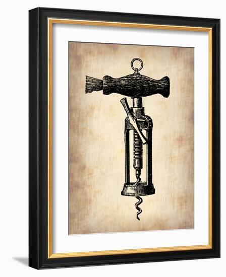 Vintage Wine Opener 4-NaxArt-Framed Art Print