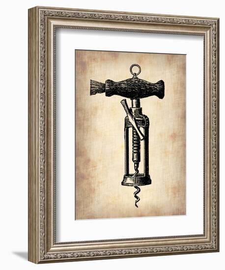 Vintage Wine Opener 4-NaxArt-Framed Art Print