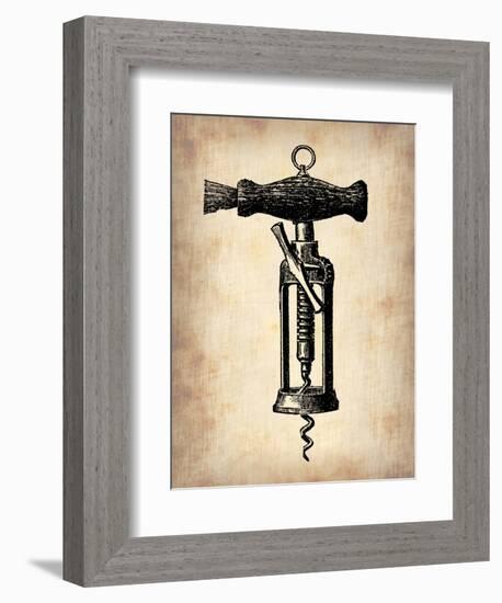 Vintage Wine Opener 4-NaxArt-Framed Art Print