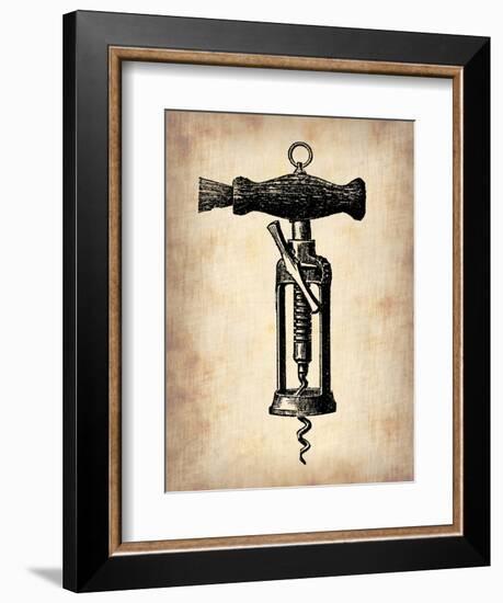 Vintage Wine Opener 4-NaxArt-Framed Art Print