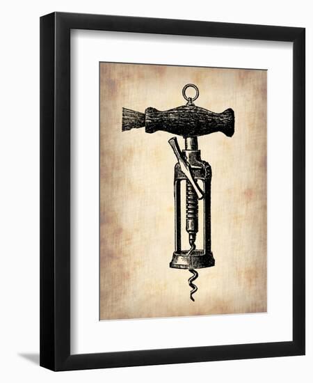 Vintage Wine Opener 4-NaxArt-Framed Art Print