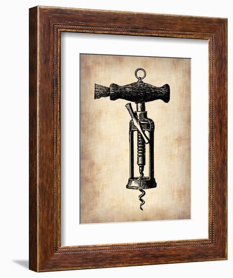 Vintage Wine Opener 4-NaxArt-Framed Art Print