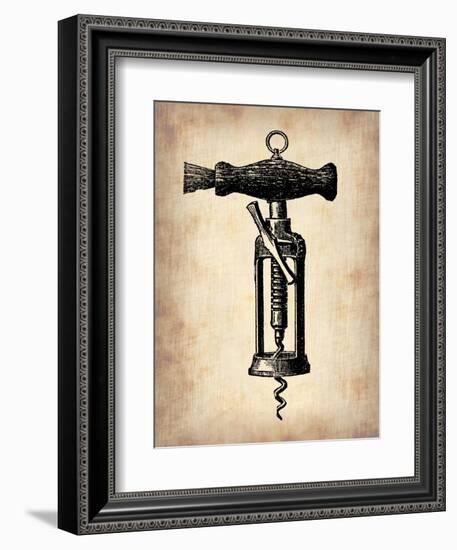 Vintage Wine Opener 4-NaxArt-Framed Art Print