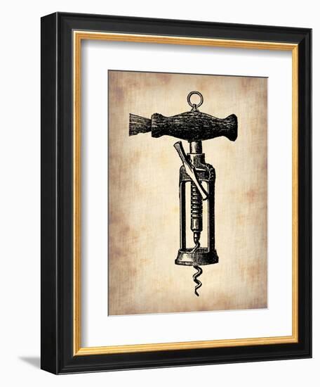 Vintage Wine Opener 4-NaxArt-Framed Art Print