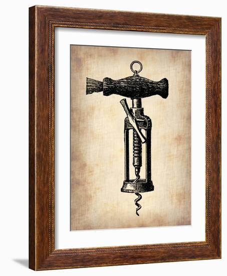 Vintage Wine Opener 4-NaxArt-Framed Art Print