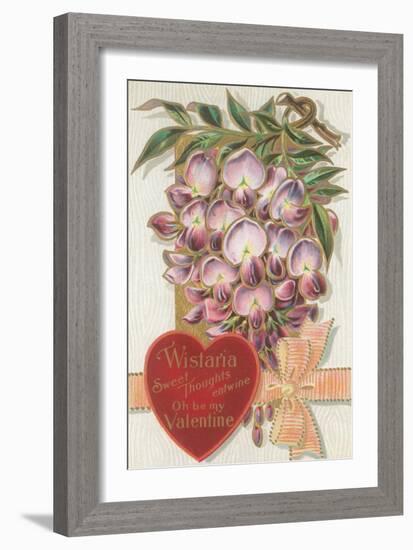 Vintage Wisteria Valentine-null-Framed Art Print