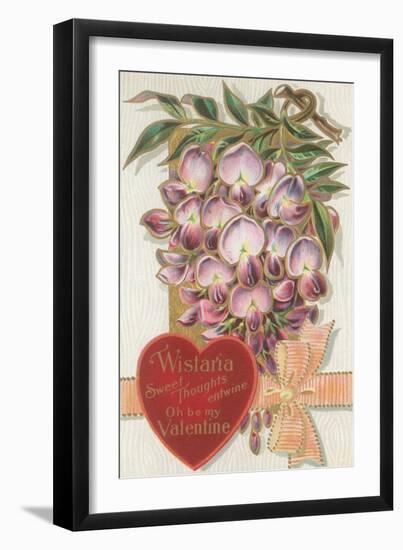 Vintage Wisteria Valentine-null-Framed Art Print