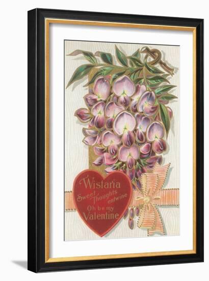 Vintage Wisteria Valentine-null-Framed Art Print