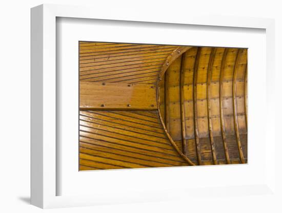 Vintage wooden canoe detail.-Cindy Miller Hopkins-Framed Photographic Print