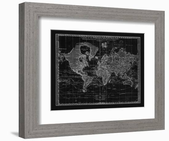 Vintage World Chart-Adam Shaw-Framed Premium Giclee Print