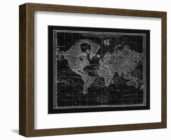 Vintage World Chart-Adam Shaw-Framed Premium Giclee Print