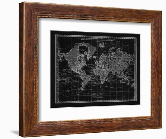 Vintage World Chart-Adam Shaw-Framed Premium Giclee Print