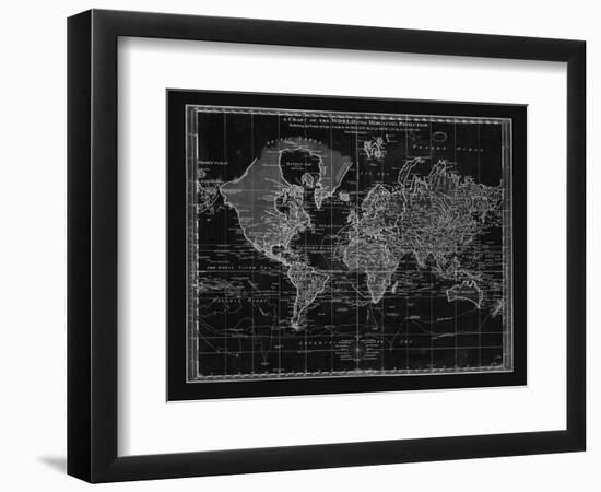 Vintage World Chart-Adam Shaw-Framed Premium Giclee Print