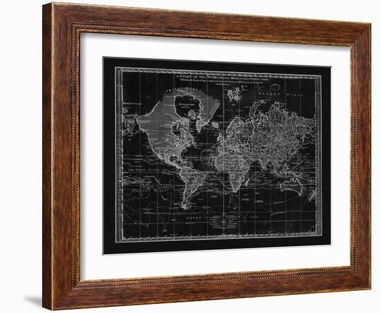 Vintage World Chart-Adam Shaw-Framed Art Print