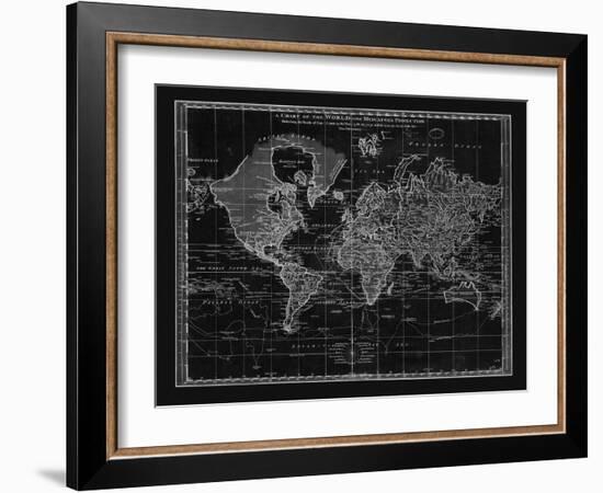 Vintage World Chart-Adam Shaw-Framed Art Print