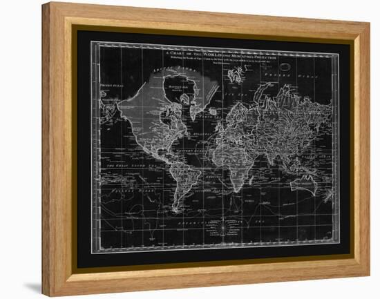 Vintage World Chart-Adam Shaw-Framed Stretched Canvas