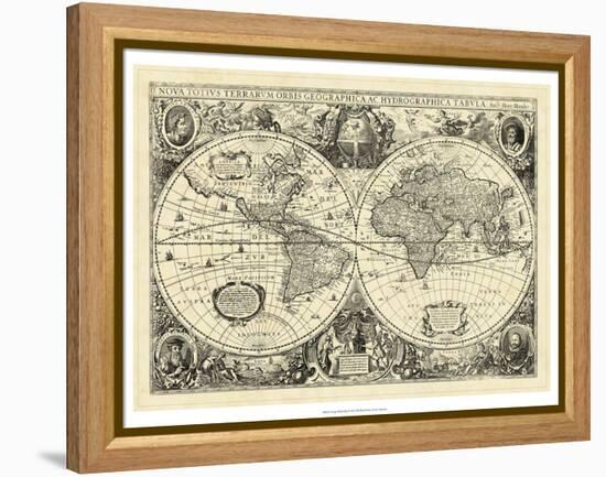 Vintage World Map-null-Framed Stretched Canvas