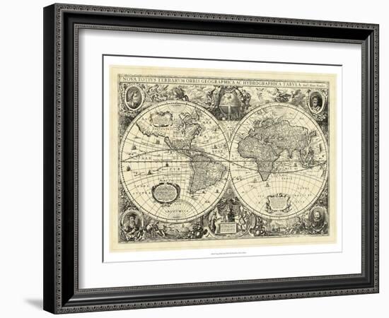 Vintage World Map-null-Framed Premium Giclee Print