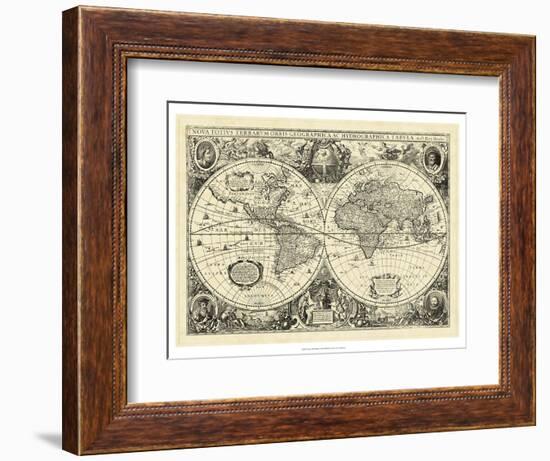 Vintage World Map--Framed Art Print