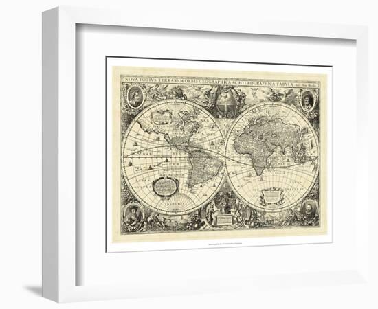 Vintage World Map-null-Framed Art Print