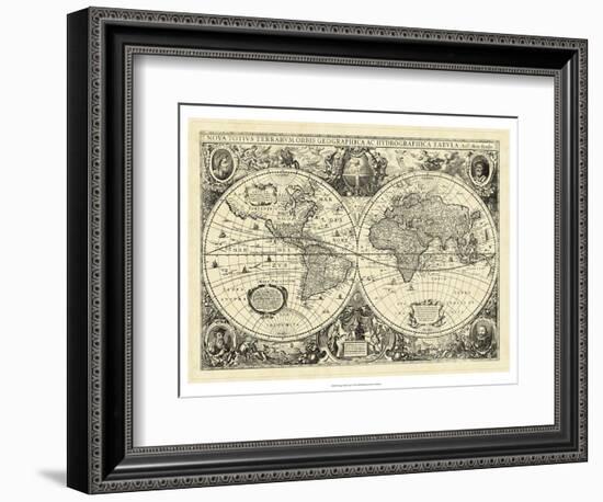 Vintage World Map-null-Framed Art Print