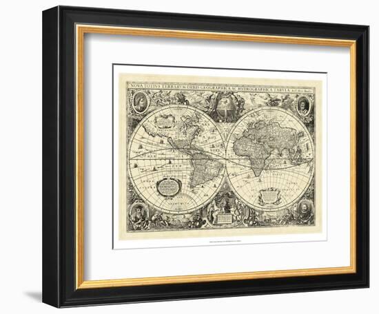 Vintage World Map-null-Framed Art Print