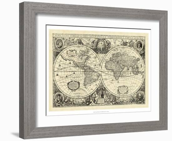 Vintage World Map-null-Framed Art Print