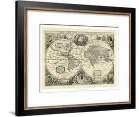 Vintage World Map-null-Framed Art Print
