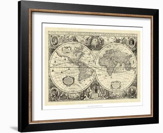 Vintage World Map-null-Framed Art Print