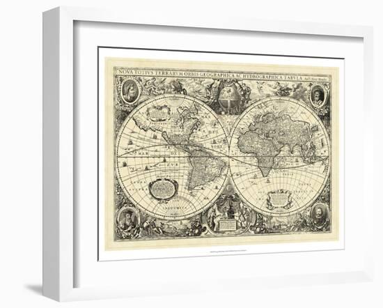 Vintage World Map-null-Framed Art Print