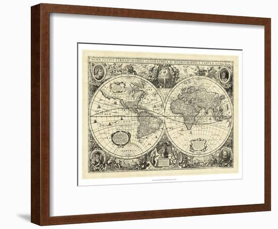 Vintage World Map-null-Framed Art Print