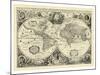 Vintage World Map-null-Mounted Art Print