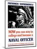 Vintage World War II Poster of a U.S. Naval Officer Holding Binoculars-Stocktrek Images-Mounted Photographic Print