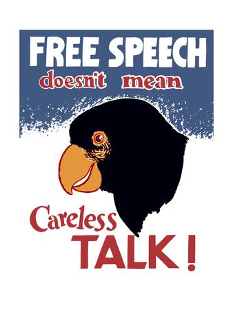 Vintage World War Ii Propaganda Poster Featuring A Parrot Art Print Art Com