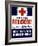 Vintage World War II Propaganda Poster Featuring a Red Cross-null-Framed Art Print