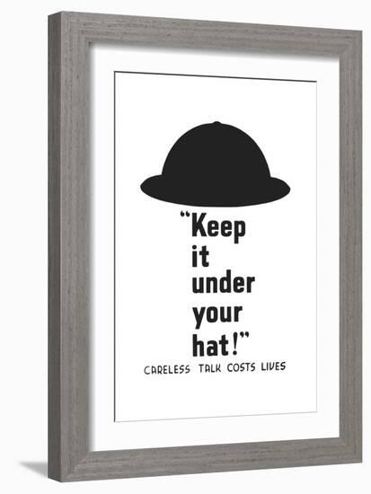 Vintage World War II Propaganda Poster Featuring an Army Helmet-null-Framed Art Print