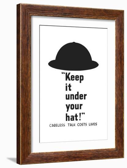 Vintage World War II Propaganda Poster Featuring an Army Helmet-null-Framed Art Print