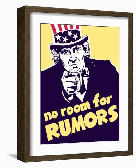 Vintage World War II Propaganda Poster of Uncle Sam-null-Framed Art Print