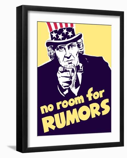 Vintage World War II Propaganda Poster of Uncle Sam-null-Framed Art Print