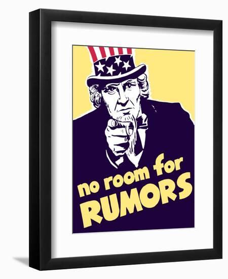 Vintage World War II Propaganda Poster of Uncle Sam-null-Framed Art Print