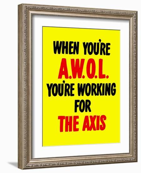 Vintage World War II Propaganda Poster-null-Framed Art Print