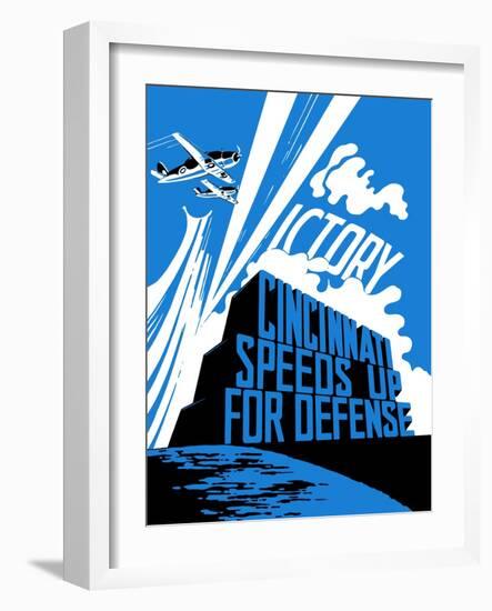 Vintage World War II Propaganda Poster-null-Framed Art Print