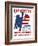 Vintage Wpa Poster Features a Red, White, and Blue Eagle-Stocktrek Images-Framed Art Print