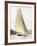 Vintage yacht-null-Framed Art Print