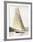 Vintage yacht-null-Framed Art Print