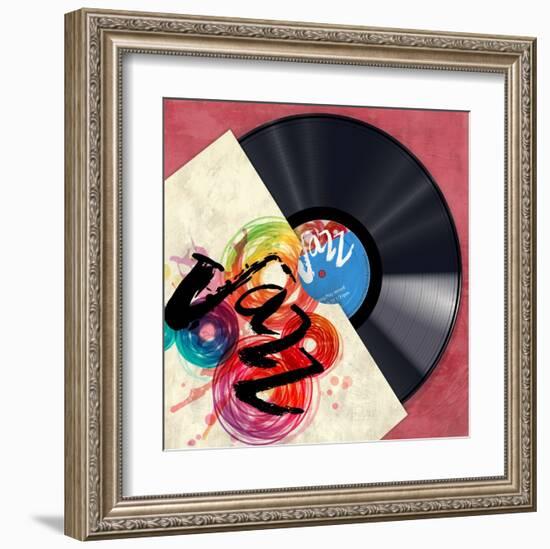 Vinyl Club, Jazz-Steven Hill-Framed Giclee Print