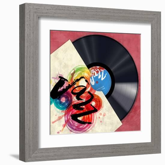 Vinyl Club, Jazz-Steven Hill-Framed Giclee Print